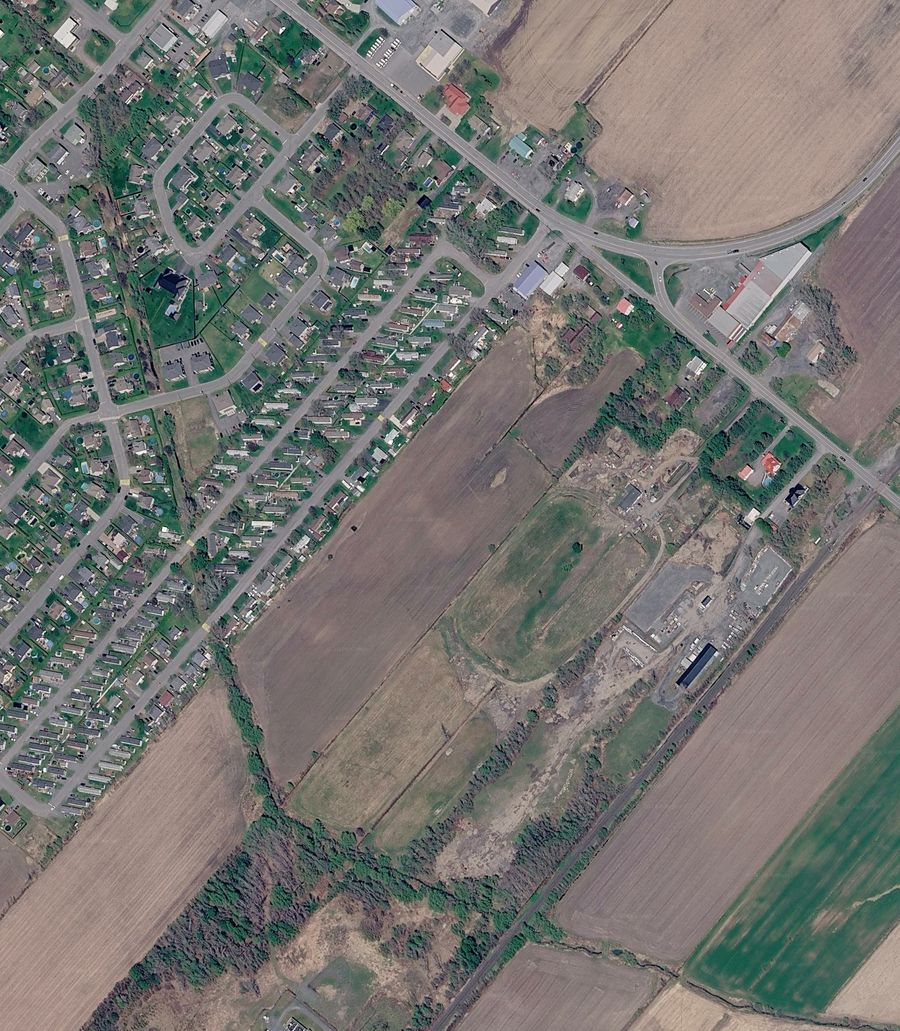 Image aérienne du site